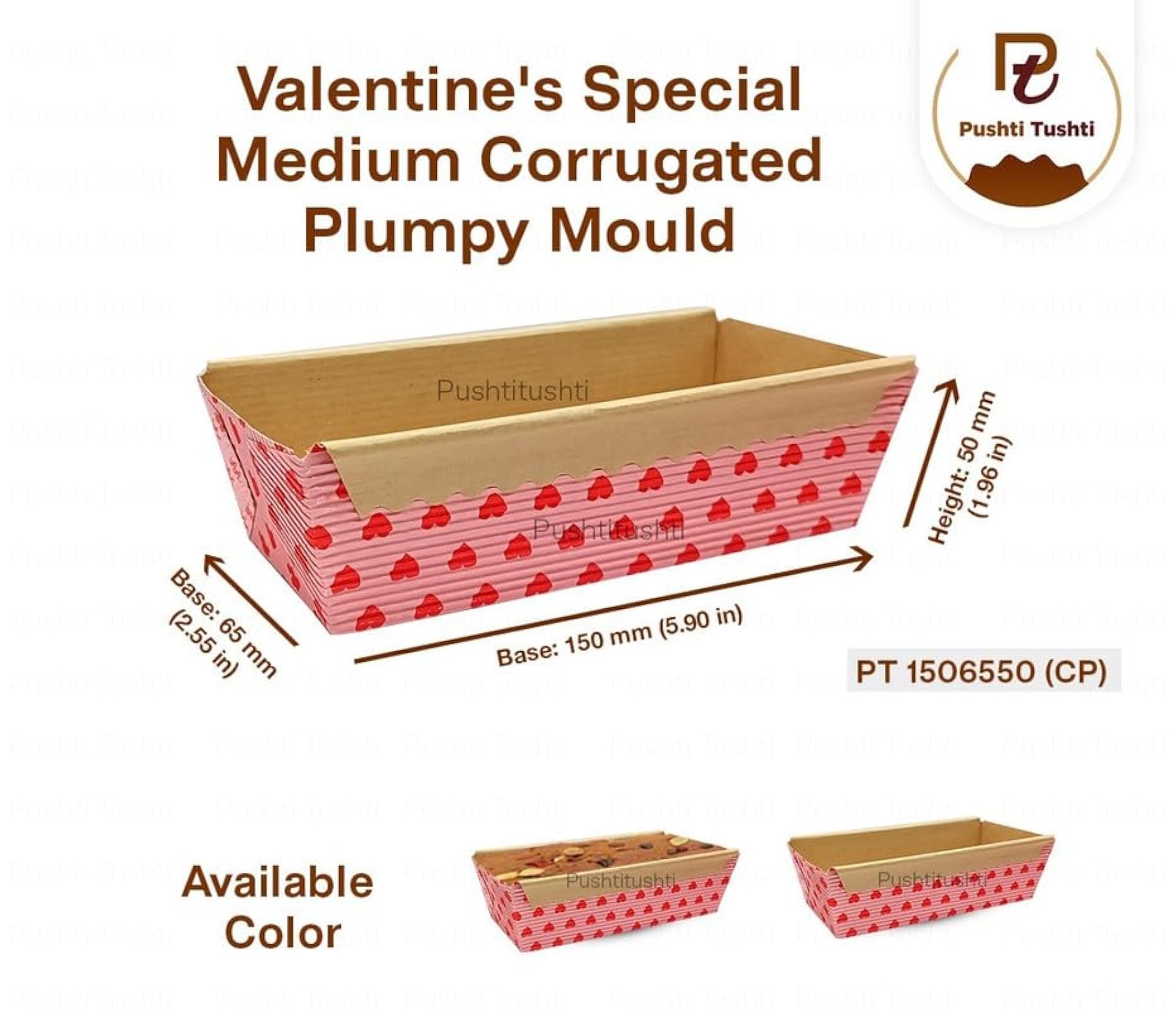 Valentine's Special Rectangular Paper Loaf Pan Molds